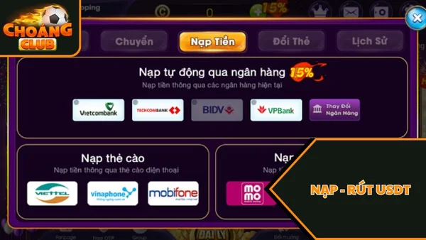 Hướng dẫn rút tiền choangclub như thế nào?